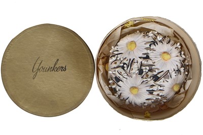 Lot 255 - A Christian Dior daisy-covered hat, early 1960s