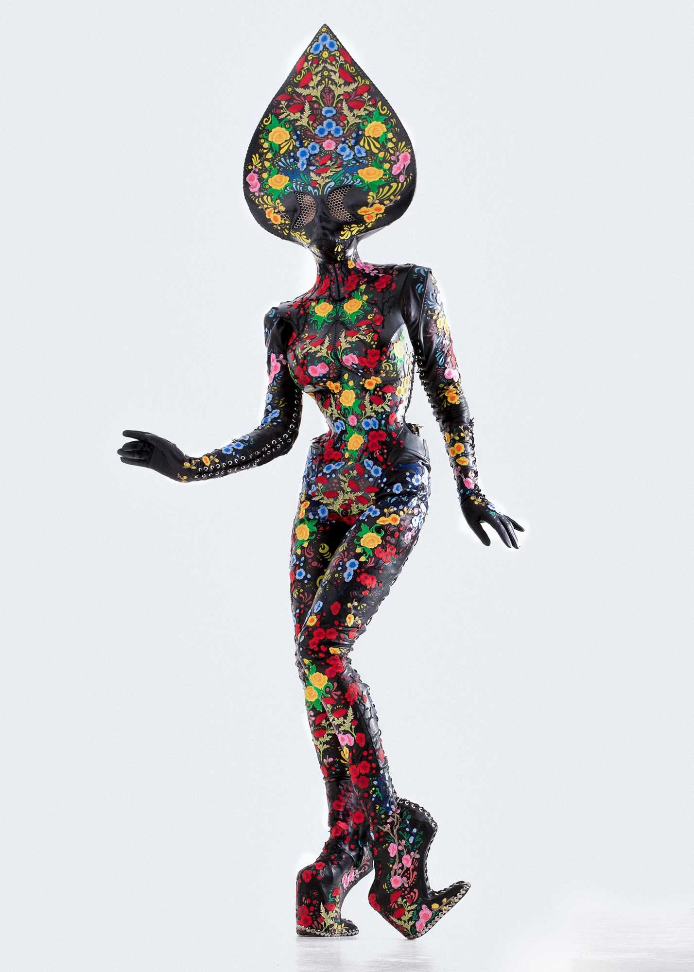 Lot 296 - A Lady Gaga-worn 'Floral Alien' leather