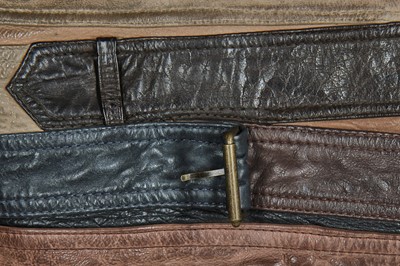 Lot 96 - A men's Maison Margiela for H&M leather jacket formed from belts, 2012