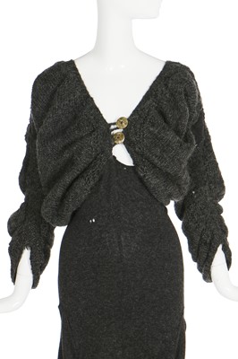 Lot 170 - A fine and rare John Galliano knitted wool 'pouch' dress, 'Forgotten Innocents' collection, Autumn-Winter 1986-87