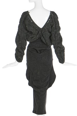 Lot 170 - A fine and rare John Galliano knitted wool 'pouch' dress, 'Forgotten Innocents' collection, Autumn-Winter 1986-87