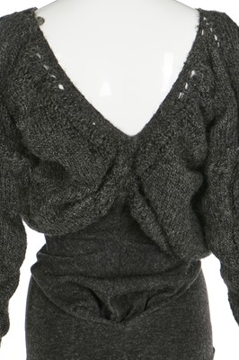 Lot 170 - A fine and rare John Galliano knitted wool 'pouch' dress, 'Forgotten Innocents' collection, Autumn-Winter 1986-87