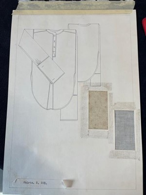Lot 167 - Two rare and early John Galliano fashion sketches, 'Incroyables' Degree show collection, 1984
