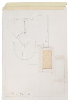 Lot 167 - Two rare and early John Galliano fashion sketches, 'Incroyables' Degree show collection, 1984