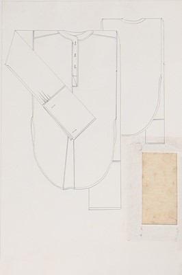 Lot 167 - Two rare and early John Galliano fashion sketches, 'Incroyables' Degree show collection, 1984