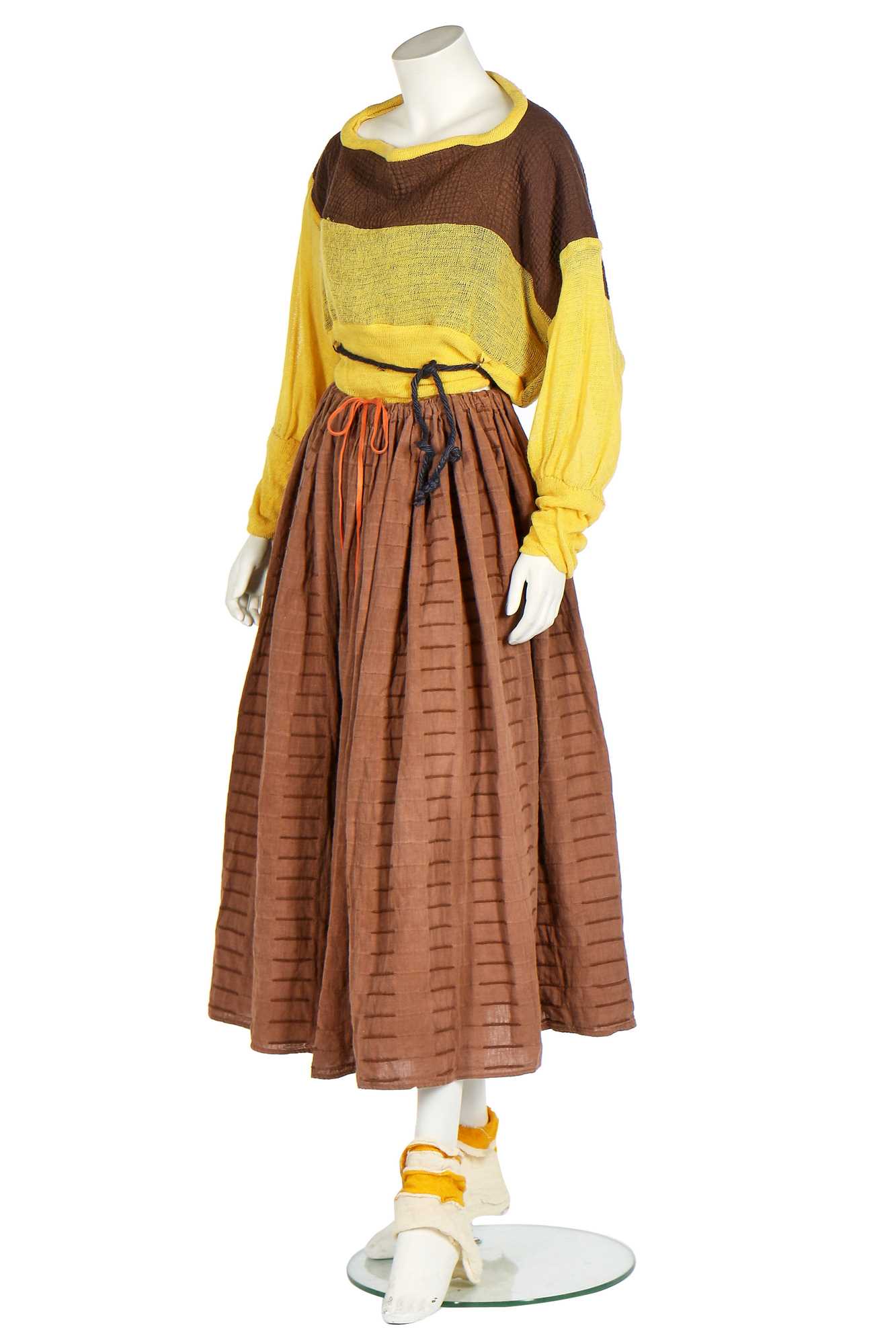 Lot 160 - Two Westwood/McLaren cotton skirts, 'Savage' collection, Spring-Summer 1982