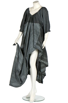 Lot 164 - A rare Westwood/McLaren grey cotton smock-dress, 'Punkature' collection, Spring-Summer 1983