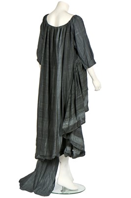 Lot 164 - A rare Westwood/McLaren grey cotton smock-dress, 'Punkature' collection, Spring-Summer 1983