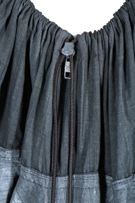 Lot 164 - A rare Westwood/McLaren grey cotton smock-dress, 'Punkature' collection, Spring-Summer 1983