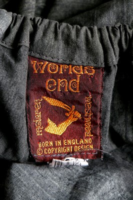 Lot 164 - A rare Westwood/McLaren grey cotton smock-dress, 'Punkature' collection, Spring-Summer 1983