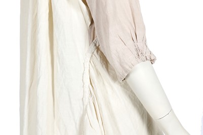 Lot 165 - A rare Westwood/McLaren off-white cotton smock-dress, 'Punkature' collection, Spring-Summer 1983