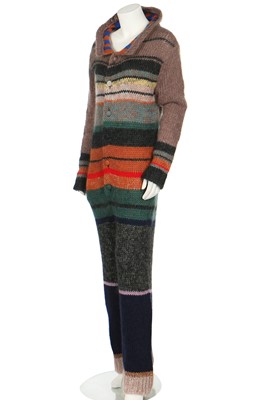 Lot 188 - A rare Yohji Yamamoto voluminous striped knitted jumpsuit, Autumn/Winter 1998-99