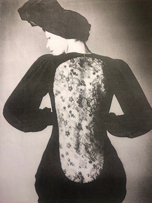 Lot 145 - An Yves Saint Laurent couture lace-backed evening gown, Autumn-Winter 1979-80