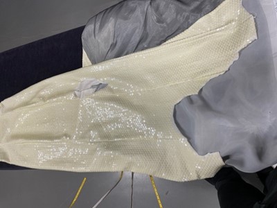 Lot 175 - A Franck Joseph Bastille 'Ghost of the Titanic' evening dress and stole, circa 1991