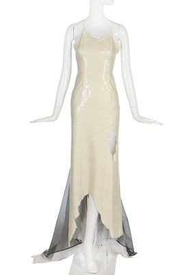 Lot 175 - A Franck Joseph Bastille 'Ghost of the Titanic' evening dress and stole, circa 1991