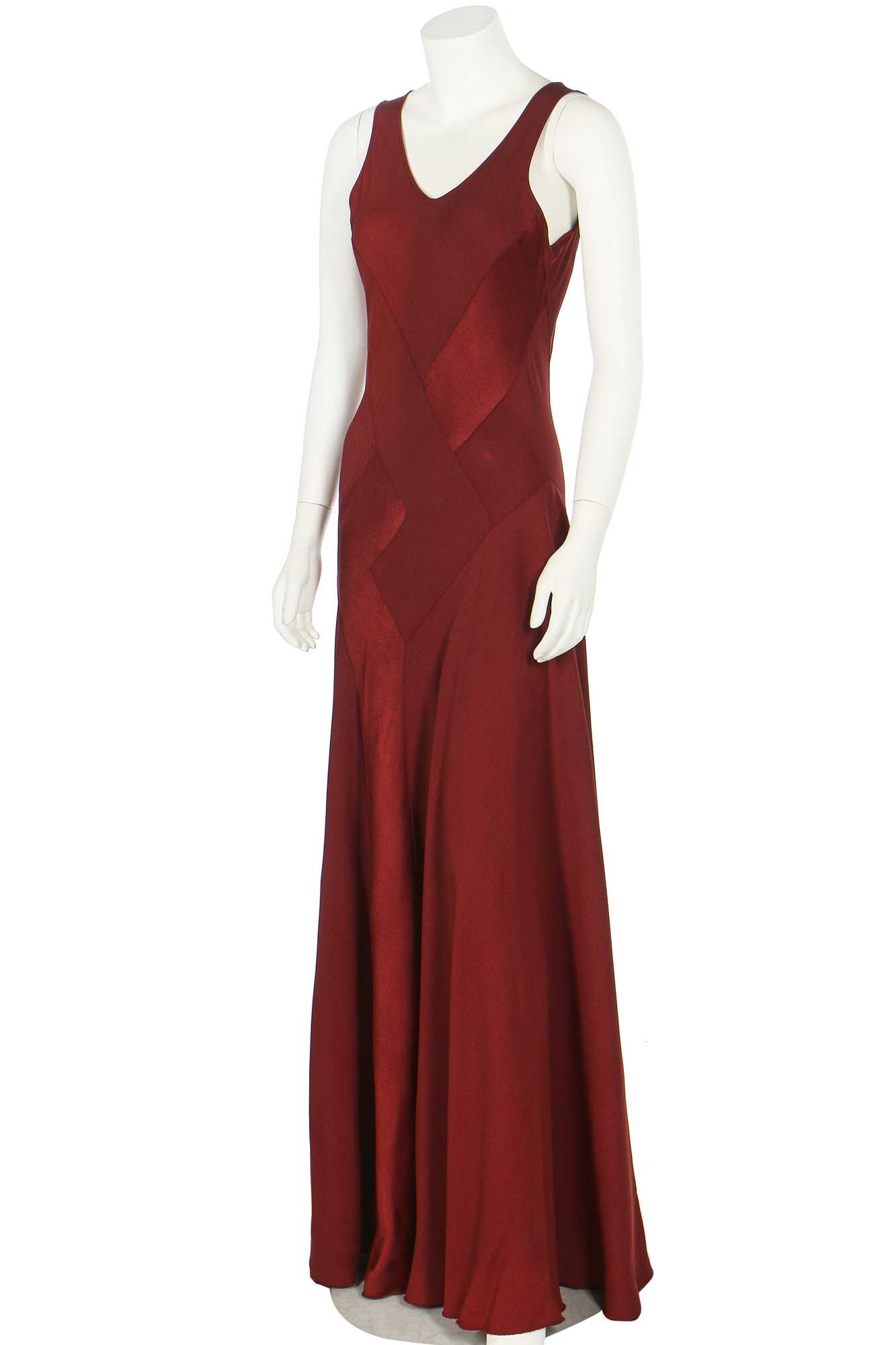 Lot 172 - A John Galliano bias-cut evening gown, 'Charles James' collection, Spring-Summer 1989