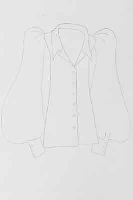 Lot 115 - A group of rare original Barbara Hulanicki sketches and patterns for Biba garments, 1970s