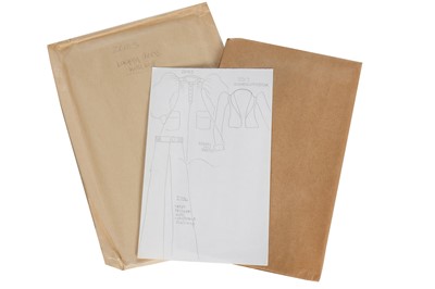 Lot 115 - A group of rare original Barbara Hulanicki sketches and patterns for Biba garments, 1970s