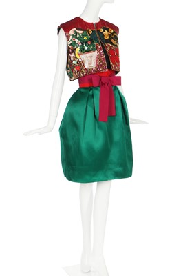 Lot 148 - A fine Bill Blass 'Matisse' cocktail ensemble, Spring-Summer 1988