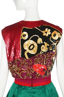 Lot 148 - A fine Bill Blass 'Matisse' cocktail ensemble, Spring-Summer 1988