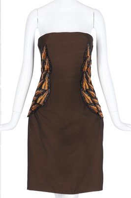 Lot 409 - A Givenchy by Alexander McQueen changeant silk-wool cocktail dress, Spring-Summer 1998