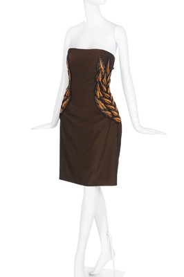 Lot 409 - A Givenchy by Alexander McQueen changeant silk-wool cocktail dress, Spring-Summer 1998