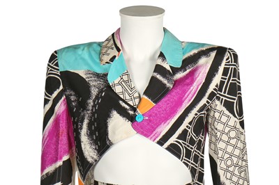 Lot 182 - A rare Kansai Yamamoto purple satin bomber jacket, 1980s