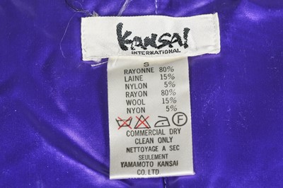 Lot 182 - A rare Kansai Yamamoto purple satin bomber jacket, 1980s