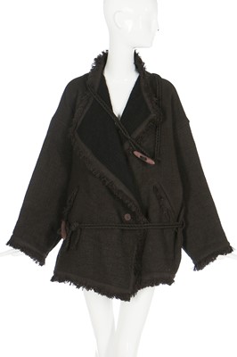 Lot 179 - An Issey Miyake 'mushiro' cotton/wool jacket, Autumn-Winter 1984