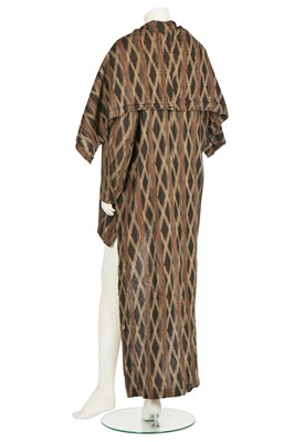 Lot 180 - An Issey Miyake lattice-weave silk-cotton-blend jacket, probably Autumn-Winter 1986
