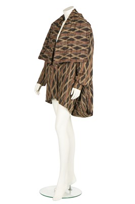 Lot 180 - An Issey Miyake lattice-weave silk-cotton-blend jacket, probably Autumn-Winter 1986