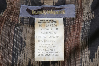 Lot 180 - An Issey Miyake lattice-weave silk-cotton-blend jacket, probably Autumn-Winter 1986