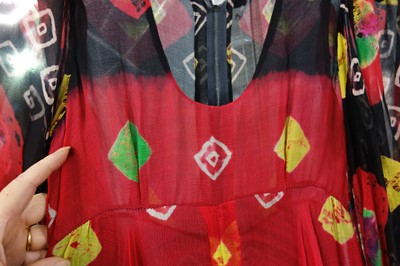 Lot 139 - A Thea Porter printed chiffon evening gown, 1970s