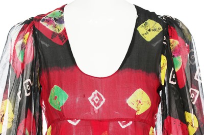 Lot 139 - A Thea Porter printed chiffon evening gown, 1970s