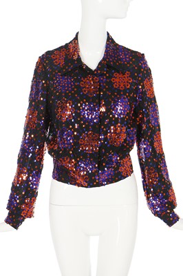 Lot 136 - A Thea Porter sequined jacket, 1970s