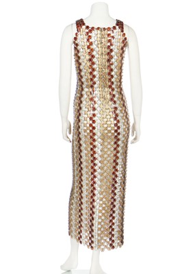 Lot 99 - A rare Paco Rabanne couture evening gown, Spring-Summer 1969