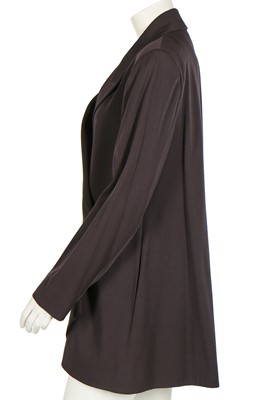 Lot 171 - A John Galliano dark-aubergine wool jacket, 'Hairclips' collection, Autumn-Winter 1988-89