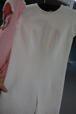 Lot 100 - A Courrèges pale-pink cotton matelassé playsuit, late 1960s