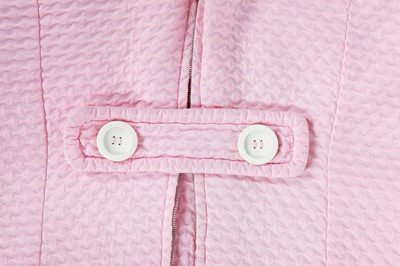 Lot 100 - A Courrèges pale-pink cotton matelassé playsuit, late 1960s