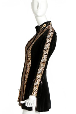 Lot 137 - A Thea Porter black velvet 'Chazara' jacket, 1975