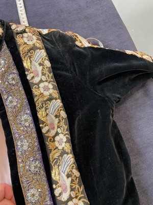 Lot 137 - A Thea Porter black velvet 'Chazara' jacket, 1975