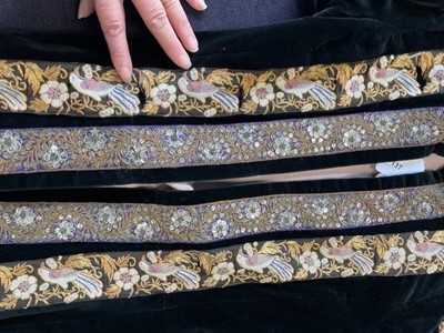 Lot 137 - A Thea Porter black velvet 'Chazara' jacket, 1975