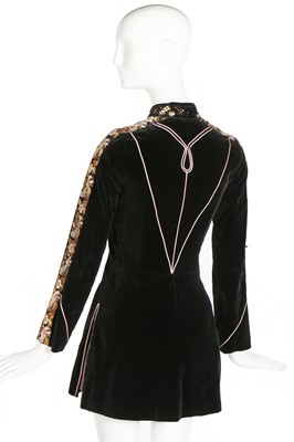 Lot 137 - A Thea Porter black velvet 'Chazara' jacket, 1975