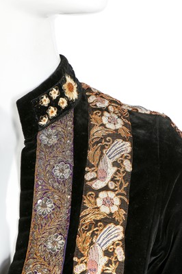 Lot 137 - A Thea Porter black velvet 'Chazara' jacket, 1975