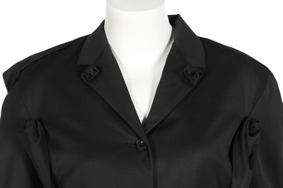 Lot 168 - A John Galliano black wool gabardine jacket, 'The Rose' collection, Autumn/Winter 1987-88