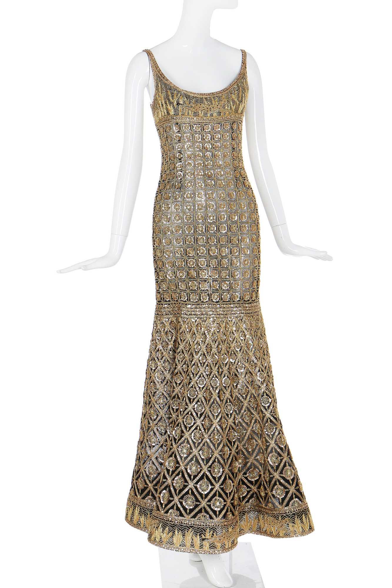 Lot 218 - A fine Chanel couture by Karl Lagerfeld gold Lot 218 - A fine Chanel couture by Karl Lagerfeld gold
