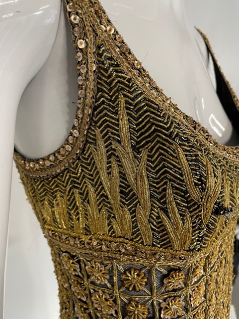 chanel haute couture 1996 gold embroidered dress Ellie Wilde EW36013 – Twirl Prom main image 1