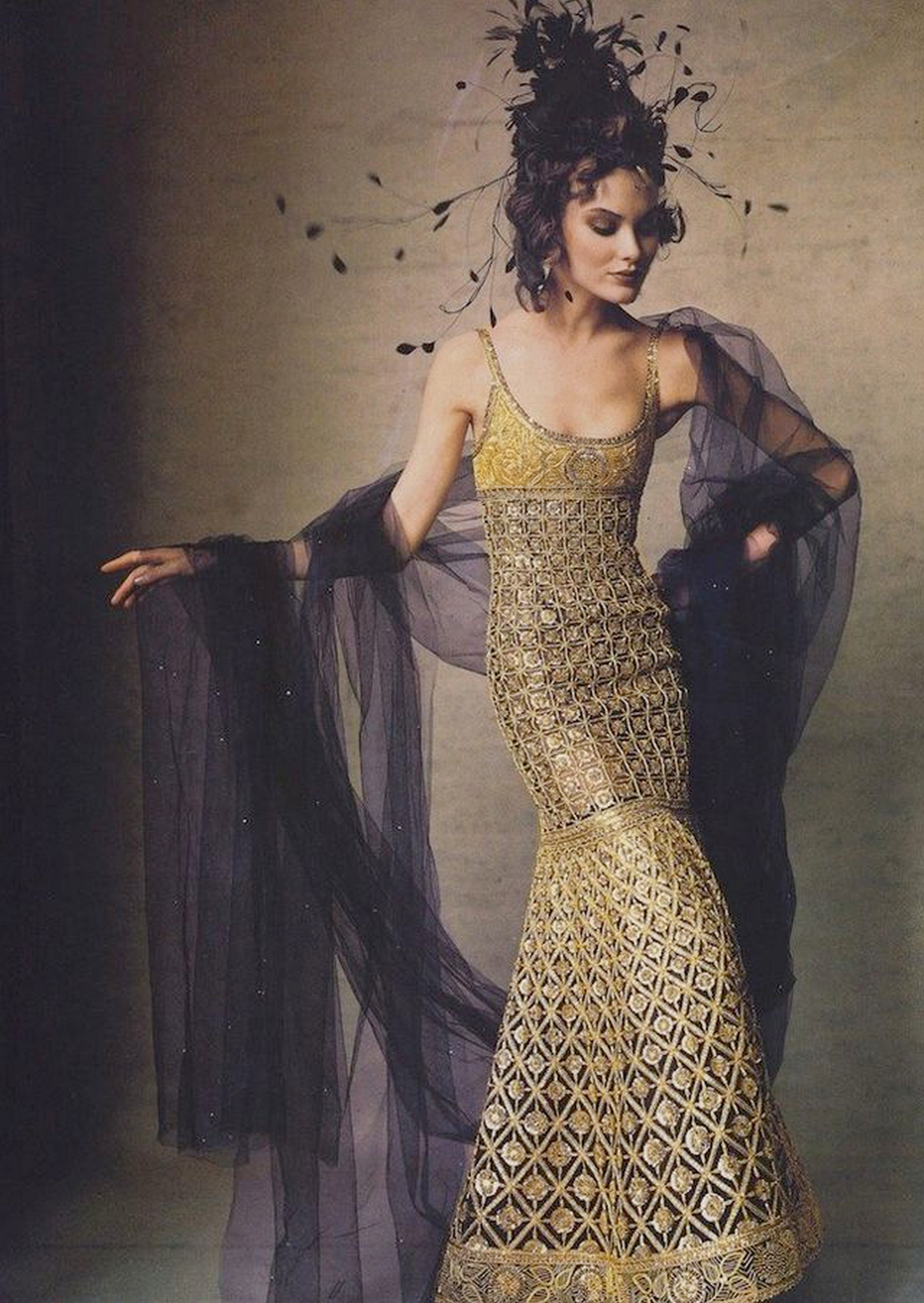 Lot 218 - A fine Chanel couture by Karl Lagerfeld gold Lot 218 - A fine Chanel couture by Karl Lagerfeld gold
