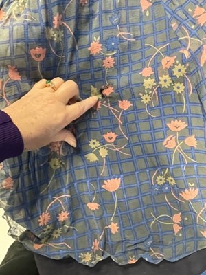 Lot 129 - An Ossie Clark/Celia Birtwell printed chiffon dress, 1970s