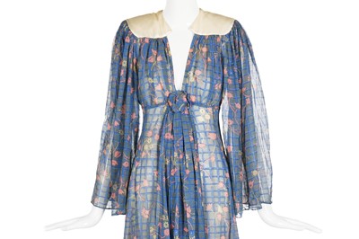 Lot 129 - An Ossie Clark/Celia Birtwell printed chiffon dress, 1970s